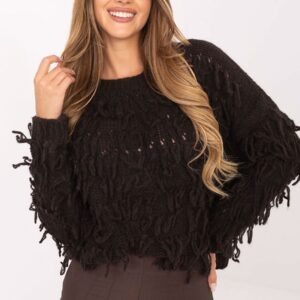 Sweter Damski Model MI-SW-2008.86 Dark Brown - Rue Paris