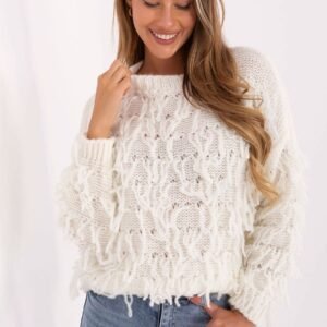 Sweter Damski Model MI-SW-2008.86 Ecru - Rue Paris