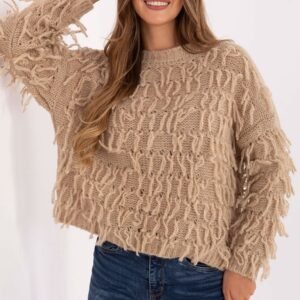 Sweter Damski Model MI-SW-2008.86 Beige - Rue Paris