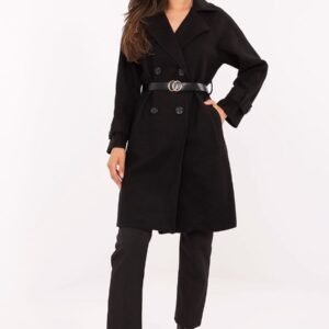 Płaszcz Damski Model IT-PL-FL5712.84 Black - Rue Paris