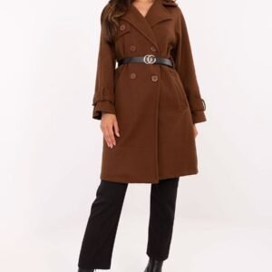Płaszcz Damski Model IT-PL-FL5712.84 Brown - Rue Paris