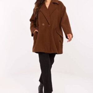 Płaszcz Damski Model IT-PL-A9582.86 Brown - Rue Paris