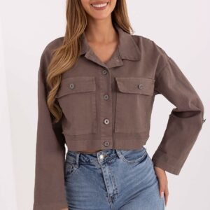 Kurtka Damska Model IT-KR-FL7029.72 Dark Beige - Rue Paris