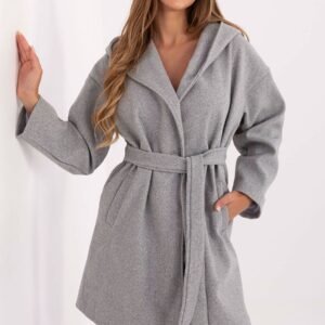 Płaszcz Damski Model IT-PL-A9587.00 Grey - Rue Paris