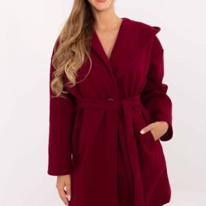 Płaszcz Damski Model IT-PL-A9587.00 Bordo - Rue Paris