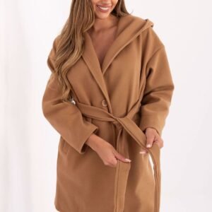 Płaszcz Damski Model IT-PL-A9587.00 Camel - Rue Paris