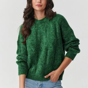Sweter Damski Model S169 Bottle Green - Makadamia