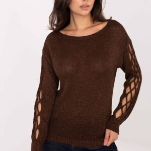 Sweter Damski Model MI-SW-1606.96 Dark Brown - Italy Moda