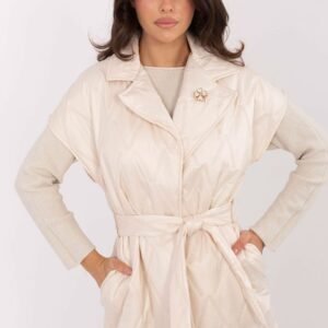 Kamizelka Model IT-KZ-FL9603.87 Light Beige - Rue Paris