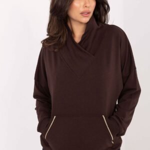 Bluza Damska Model RV-BL-A874.01P Dark Brown - Rue Paris