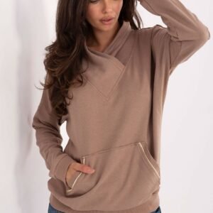 Bluza Damska Model RV-BL-A874.01P Dark Beige - Rue Paris