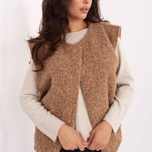 Kamizelka Model IT-KZ-FL9622.29P Camel - Rue Paris