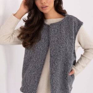 Kamizelka Model IT-KZ-FL9622.29P Dark Grey - Rue Paris