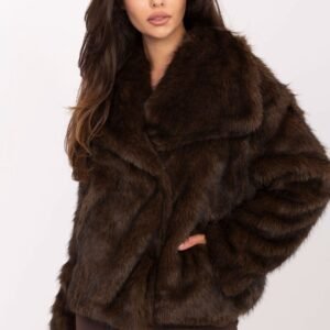 Kurtka Damska Model IT-KR-2501.43P Dark Brown - Rue Paris