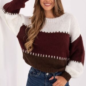 Sweter Damski Model MI-SW-3181.22 Bordo - Rue Paris