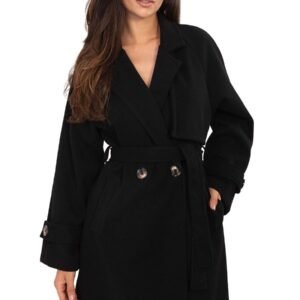Płaszcz Damski Model IT-PL-A9589.58 Black - Rue Paris