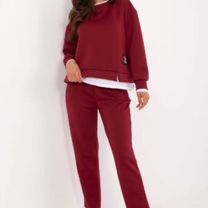 Spodnie Komplet Model IT-KMPL-9237.46 Bordo - Rue Paris