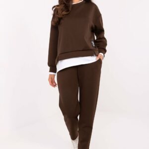 Spodnie Komplet Model IT-KMPL-9237.46 Dark Brown - Rue Paris
