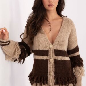 Sweter Damski Model MI-SW-3211.31 Beige - Italy Moda