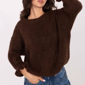 Sweter Damski Model MI-SW-2912.10X Dark Brown - Italy Moda