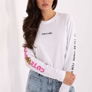 Bluzka Model D12022M02688B White - Sublevel