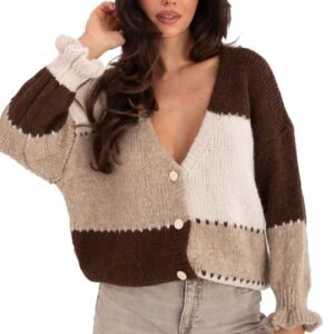 Sweter Damski Model MI-SW-0903.87 Brown - Rue Paris