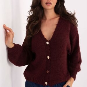 Sweter Damski Model MI-SW-0309.89 Bordo - Rue Paris
