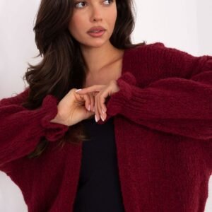 Sweter Kardigan Model MI-SW-0904.82 Bordo - Rue Paris