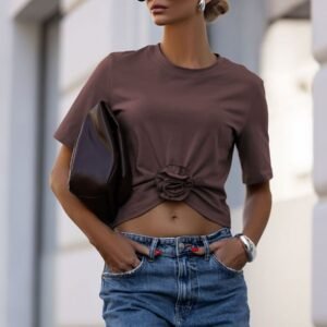 Bluzka Model Elvie B56 Mleczna Czekolada - IVON