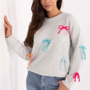 Sweter Damski Model PM-SW-SC82.41 Light Grey - Factory Price