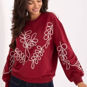 Bluza Damska Model RV-BZ-A175.02 Bordo - Relevance