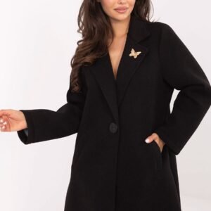 Płaszcz Damski Model IT-PL-FL8153.60 Black - Rue Paris