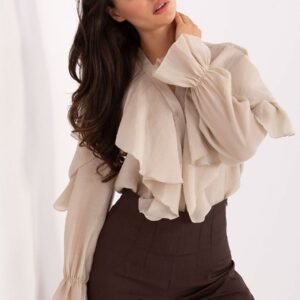 Koszula Damska Model MI-BZ-27427.96 Beige - Rue Paris