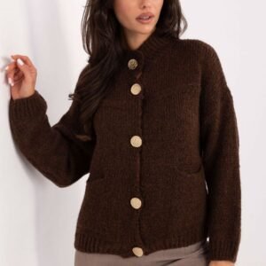 Sweter Damski Model MI-SW-WM218.02 Dark Brown - Italy Moda