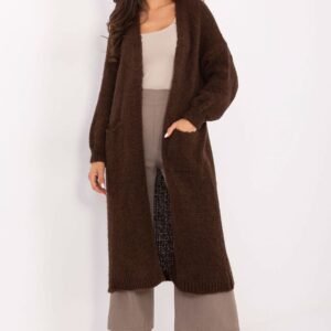 Sweter Kardigan Model MI-SW-WM6155.82 Dark Brown - Italy Moda