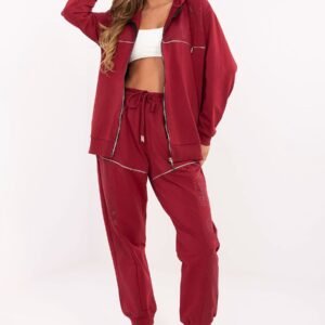 Spodnie Komplet Model RV-KMPL-A881.15 Bordo - Relevance