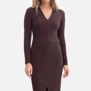 Sukienka Model B307 Gorzka Czekolada - BeWear