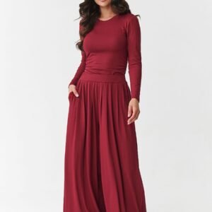 Spodnie Komplet Model M892 Bordo - Makadamia