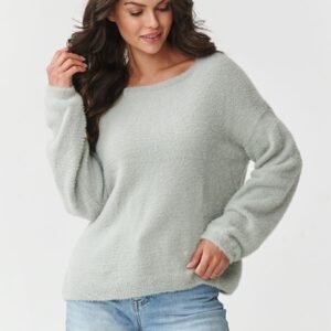 Sweter Damski Model S171 Light Grey - Makadamia