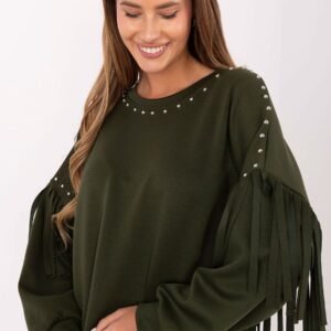 Bluza Damska Model IT-BL-21731.85 Khaki - Rue Paris