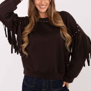 Bluza Damska Model IT-BL-21731.85 Dark Brown - Rue Paris