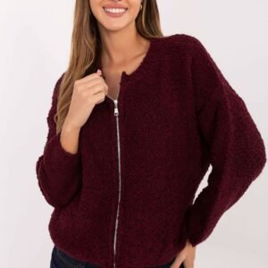 Sweter Damski Model MI-SW-3WB219.21 Bordo - Rue Paris
