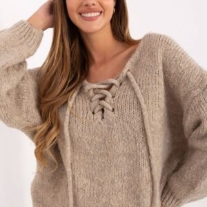 Sweter Damski Model MI-SW-0919.18 Beige - Italy Moda