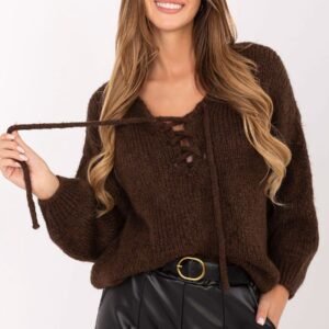 Sweter Damski Model MI-SW-0919.18 Brown - Italy Moda