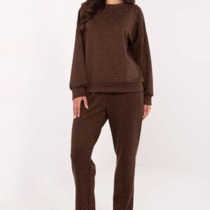 Spodnie Komplet Model IT-KMPL-21718.27P Brown - Rue Paris