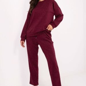 Spodnie Komplet Model IT-KMPL-21718.27P Bordo - Rue Paris