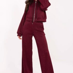 Spodnie Komplet Model IT-KMPL-21709.18 Bordo - Rue Paris