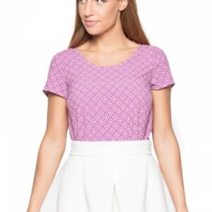 Bluzka Model K411 Wzór 37 Pink - Katrus
