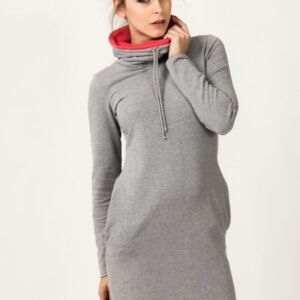 Sukienka model Kaja Light Gray/Coral - Tessita