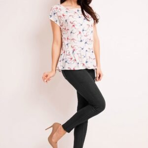 Bluzka Model M130 Ptaki Ecru - Infinite You